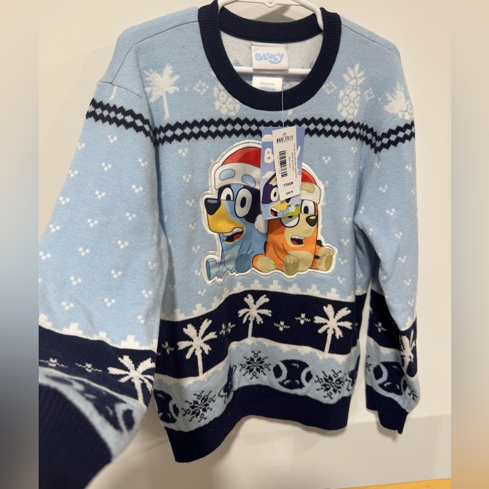 BLUEY CHRISTMAS SWEATER EXTRA SMALL YOUTH